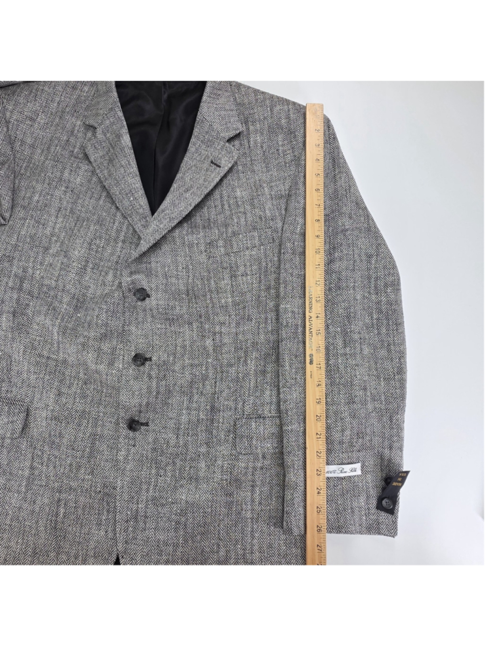 Classic Clothiers 48R 100% Silk Herringbone Sport Coat Gray Made USA NWT - Picture 12 of 15